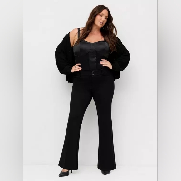 Torrid Black Signature Ponte Stretch Trouser Pants Nwt New 22R - Picture 1 of 16